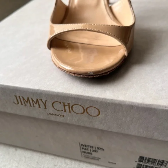 Jimmy Choo Ivette Nude 37.5 - Picture 5 of 7